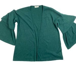 Peach Love Ruffle Sleeve Cardigan